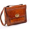 Leren vintage handtas /  schoudertas