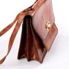 Leren vintage handtas /  schoudertas - Afbeelding 2