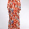 Jaren 60 vintage floral maxi dress M - Afbeelding 4