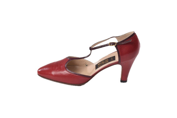 Bordeauxrode vintage pumps maat 39,5