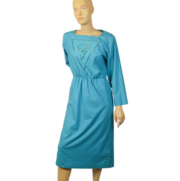 Blauwe jaren 80 vintage jurk Betty Barclay maat S