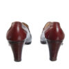 Bordeauxrode leren vintage instappers met hak maat 39 - Afbeelding 4