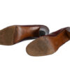 Bordeauxrode leren vintage instappers met hak maat 39 - Afbeelding 6