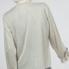 Gestreepte jaren 70 vintage blouse met rouches maat L - Afbeelding 3