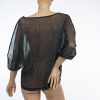 Vintage glittertop met vleermuismouwen maat M-L - Afbeelding 3