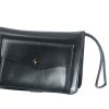 Zwart leren vintage organizer tasje