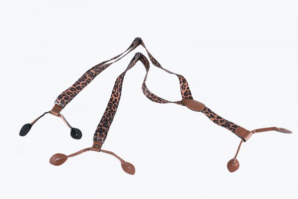 Retro bretels met panterprint