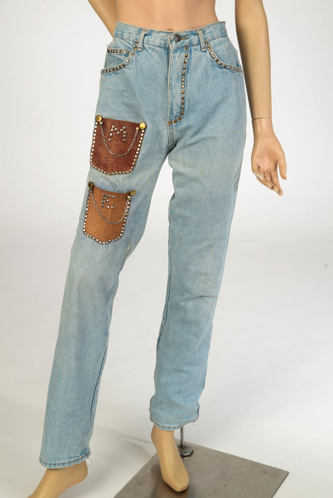 ondersteuning gevolg Familielid Jaren 80 vintage denim jeans met studs maat S 29 – Vintage Fox