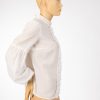 Witte jaren 70 vintage blouse maat S - Afbeelding 2
