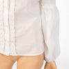 Witte jaren 70 vintage blouse maat S - Afbeelding 4