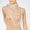 Kanten vintage hippie sjaal met franje - Afbeelding 2