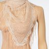 Kanten vintage hippie sjaal met franje - Afbeelding 3