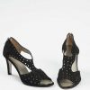 Zwarte vintage peeptoe pumps Voltan maat 37 - Afbeelding 4