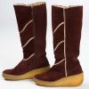 Bordeauxrode lammy laarzen met sleehak maat 38,5 - 39 - Afbeelding 2