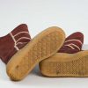 Bordeauxrode lammy laarzen met sleehak maat 38,5 - 39 - Afbeelding 4