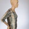 90s vintage fluwelen snake top maat S - Afbeelding 3