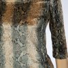 90s vintage fluwelen snake top maat S - Afbeelding 2