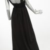 Zwarte vintage maxi dress maat XS 34 / 36 - Afbeelding 3