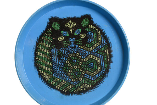 Vintage sixties dienblad zwarte kat - Afbeelding 3