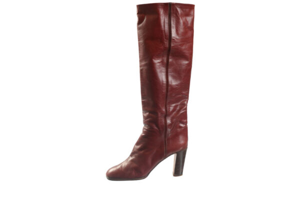 Pollini bordeauxrode vintage laarzen maat 37,5 / 38 - Afbeelding 4