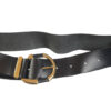 Donkerblauwe leren vintage riem - Afbeelding 2