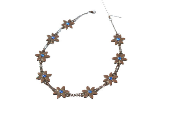 Jaren 90 vintage choker ketting van bloemen