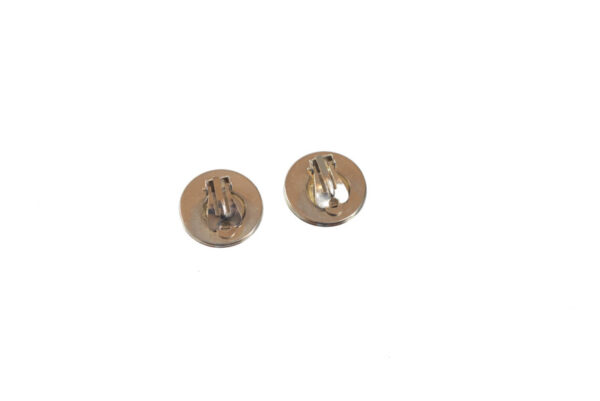 Goudkleurige ronde vintage oorclips - Afbeelding 2