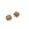 Vintage oorclips met strass bloemen