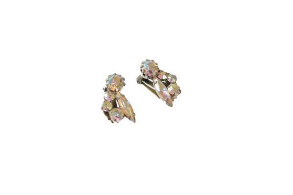 Vintage oorclips met strass-steentjes - Afbeelding 2