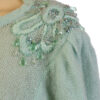 Mintgroen jaren 80 vintage vest met kralen maat M / L - Afbeelding 3