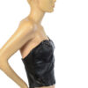 Strapless vintage boobtube top van leer maat S - Afbeelding 3