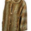 Vintage fake fur jas met panterprint maat S / M - Afbeelding 2