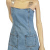 Vintage denim mini dress maat XS 34 - Afbeelding 2