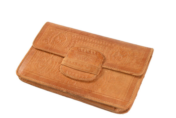 Indonesische jaren 70 vintage clutch van leer - Afbeelding 2