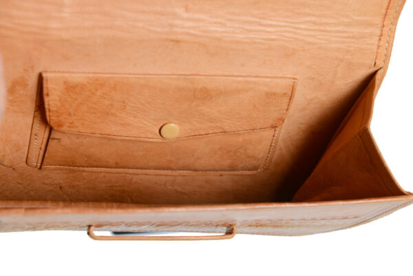 Indonesische jaren 70 vintage clutch van leer - Afbeelding 4