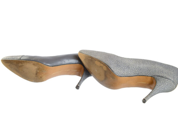 Grijze vintage pumps maat 41,5 - Afbeelding 6