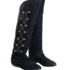 Zwarte suede Spaanse vintage rijlaarzen maat 37,5 - Afbeelding 3