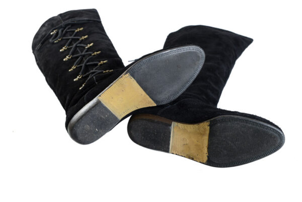 Zwarte suede Spaanse vintage rijlaarzen maat 37,5 - Afbeelding 5