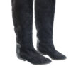 Jaren 70 lange zwarte suede laarzen maat 38,5 - 39 - Afbeelding 3