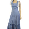 Geruite vintage maxi dress maat XS 34 - Afbeelding 6