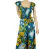 Floral jaren 70 vintage maxi dress maat S - Afbeelding 5