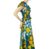Floral jaren 70 vintage maxi dress maat S - Afbeelding 4