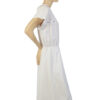 Witte vintage jurk van katoen maat 44 / L - Afbeelding 3