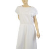 Witte vintage jurk van katoen maat 44 / L - Afbeelding 5