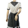 Jaren 70 vintage jurkje zwart / wit maat S - M - Afbeelding 4