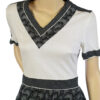 Jaren 70 vintage jurkje zwart / wit maat S - M - Afbeelding 2