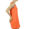 Oranje sixties vintage mini jurk maat S 36 - Afbeelding 3