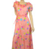 Vintage floral maxi dress maat XS / S - Afbeelding 5
