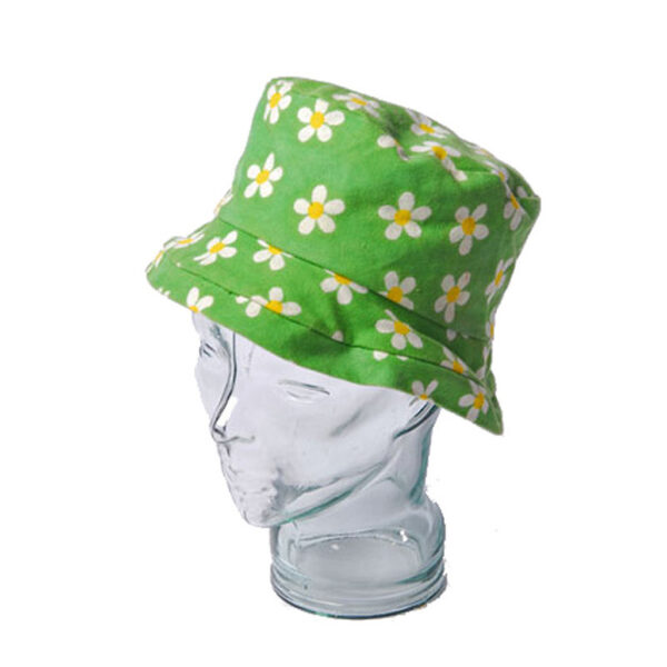 Gebloemd vintage hippie hoedje maat M 56 - 57