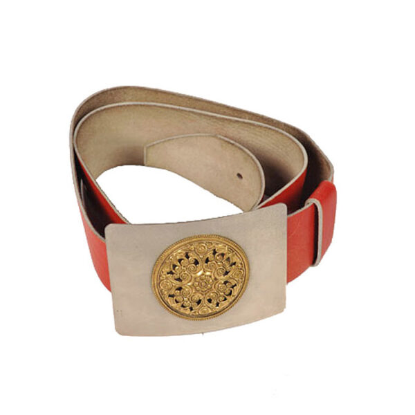 Rode vintage riem met gesp
